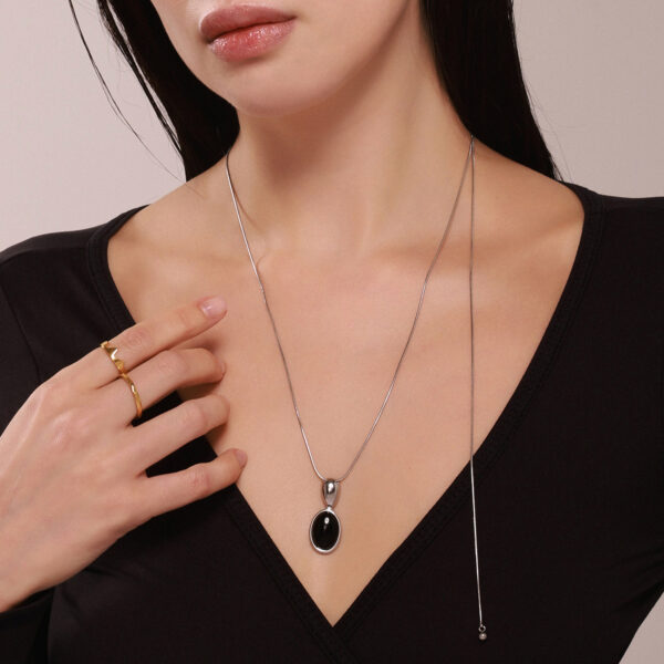 Oval Tiger Eye Long Necklace